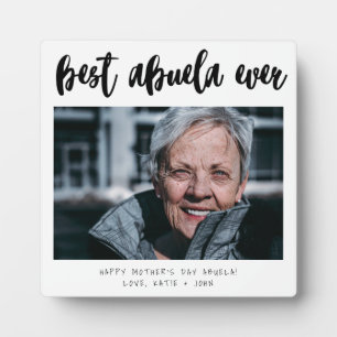 Minimale fotokalligrafie Beste Abuela Ever Gift Fotoplaat