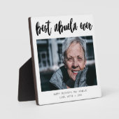 Minimale fotokalligrafie Beste Abuela Ever Gift Fotoplaat (Voorkant)
