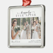 Minimale fotokalligrafie bruiloft metalen ornament (Links)