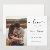 Minimale fotoliefde is uitstel van patiëntbruiloft kaart (Voorkant / Achterkant)