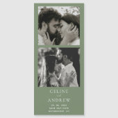 Minimale Fotostrip Magnetische bruiloft Bewaar de  (Voorkant)