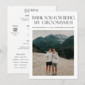 Minimale fotovoorstel Aanvraag Groomsman Info Kaar Kaart (Voorkant / Achterkant)