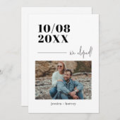 Minimale fotoweddenschap aankondiging (Voorkant / Achterkant)