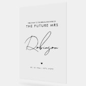 Minimale FUTURE MRS Bruidsfeest Welkom Zwart Acryl Bord (Hoek)