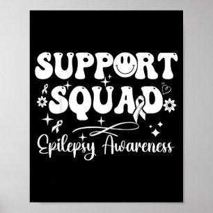 Minimale Fuuny Ondersteuningsteam Paarse Epilepsie Poster