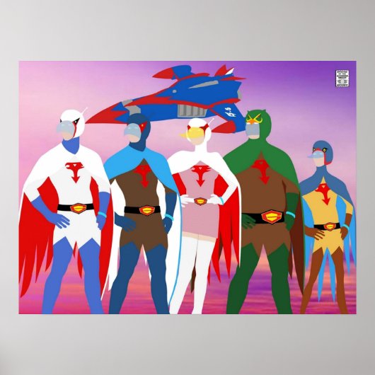 Minimale gatchaman-stijl poster (Voorkant)