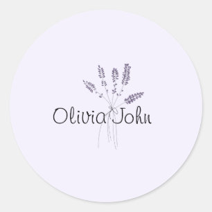 Minimale gebruiksduur lavender  ronde sticker