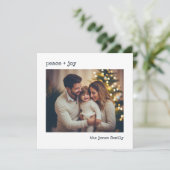 Minimale gefotografeerde kerstkaart met persoonlij (Staand voorkant)