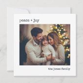 Minimale gefotografeerde kerstkaart met persoonlij (Voorkant)