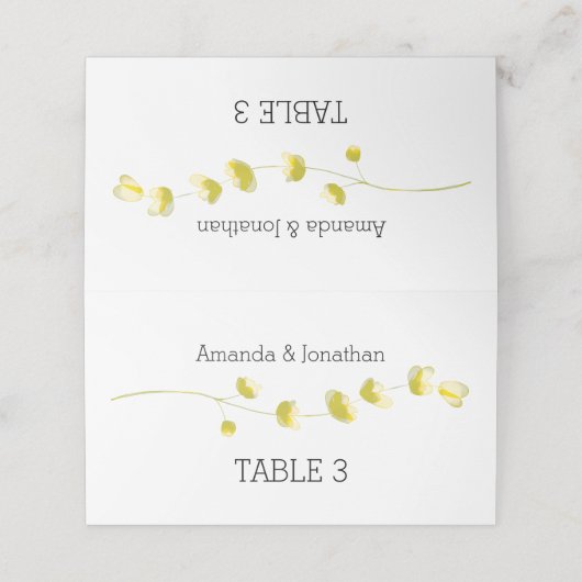 Minimale Gele Vrouwerijkaarten (Buitenkant ongevouwen)