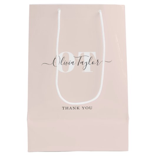 Minimale Gematigd Manuscript van Monogram Gematigd Medium Cadeauzakje (Achterkant)