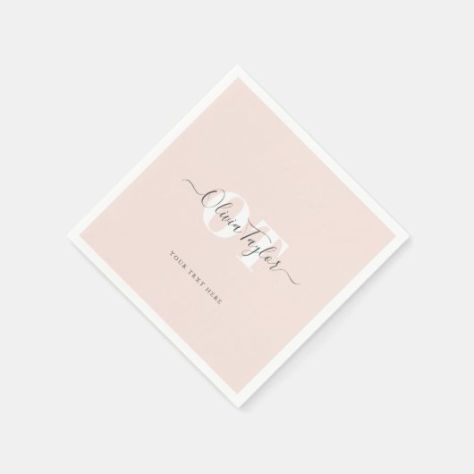 Minimale Gematigd Manuscript van Monogram Gematigd Servet (Hoek)