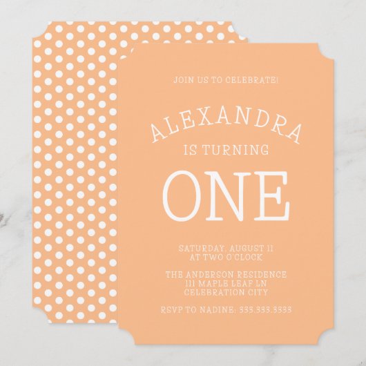 Minimale gemiddelde Oranje poolwond eerste geboort Kaart (Voorkant / Achterkant)