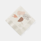 Minimale geometrische aardvorm Botanisch Monogram Servet (Hoek)