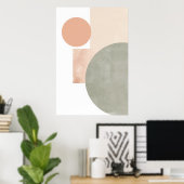 Minimale geometrische balans Abstract Poster (Thuiskantoor)