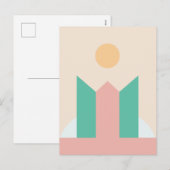 Minimale geometrische feestdagenkaart (Voorkant / Achterkant)