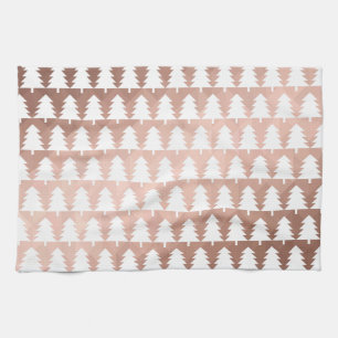 Minimale geometrische roos goudmaasbomen theedoek