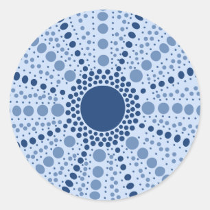 Minimale geometrische urchine-Zee Ronde Sticker