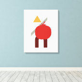 Minimale geometrische voeding/tomatencanvaskunst canvas afdruk (Insitu (Houten vloer))