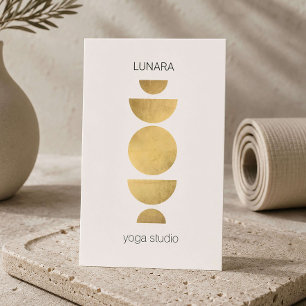 Minimale Geometrische Yogastudio Ivoorkleur Visitekaartje