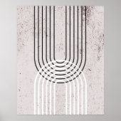 Minimale geometrische zwarte en witte middeleeuwen poster (Voorkant)