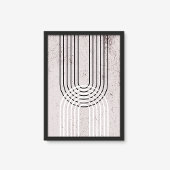 Minimale geometrische zwarte en witte middeleeuwen poster