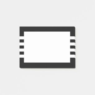 Minimale geometrische zwarte en witte strepen post-it® notes