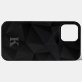 Minimale geometrische zwarte moderne monogram Case-Mate iPhone case (Achterkant (horizontaal))