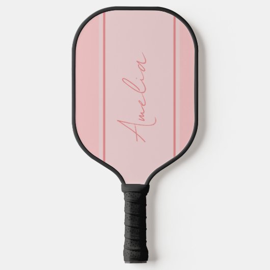 Minimale gepersonaliseerde blush roze pickleball paddle (Voorkant)