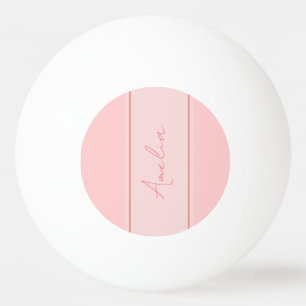 Minimale gepersonaliseerde naam Blush Pink Pingpongballen
