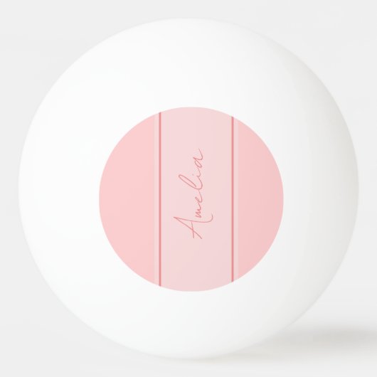 Minimale gepersonaliseerde naam Blush Pink Pingpongballen (Achterkant)