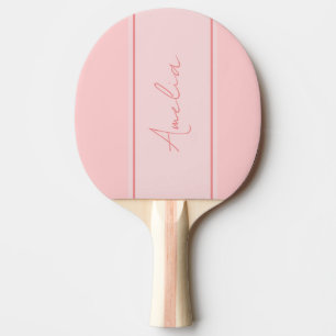 Minimale gepersonaliseerde naam Blush Pink Tafeltennisbatje