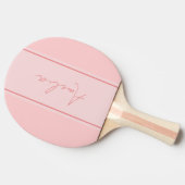 Minimale gepersonaliseerde naam Blush Pink Tafeltennisbatje (Zijkant)