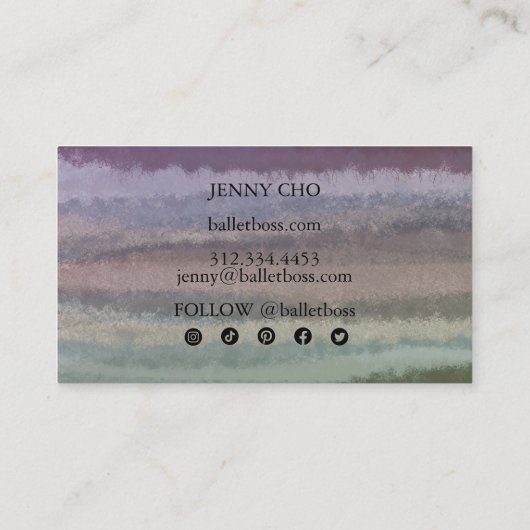 Minimale getextureerde penseelstreken voor grafisc visitekaartje (Achterkant)