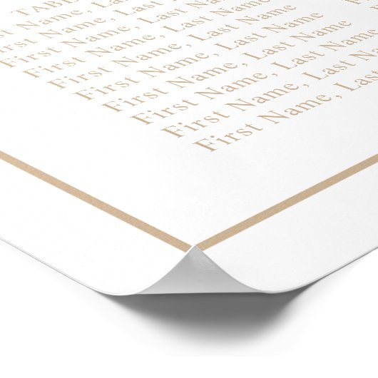 Minimale gewrichtsfrequentie beige Arch Poster (Hoek)