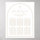 Minimale gewrichtsfrequentie beige Arch Poster (Voorkant)