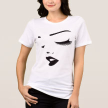 Minimale Gezicht Lijnkunst Dames T-Shirt