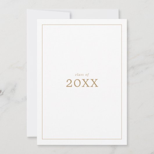 Minimale Gold Afstudeerder Party Kaart (Achterkant)