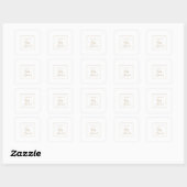Minimale Gold Baby shower Envelope-zegels Vierkante Sticker (Vel)