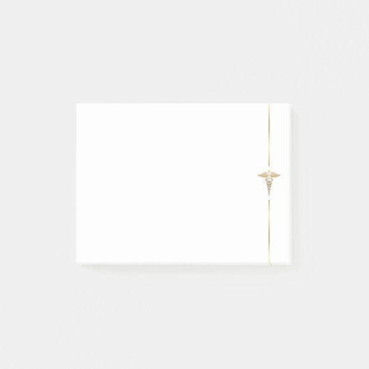 Minimale Gold Caduceus-symbolen Post-it® Notes (Voorkant)