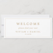 Minimale Gold Font Hanging Seader Chart (Voorkant)