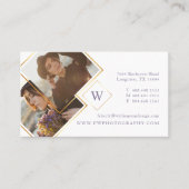 Minimale Gold Geometric Photo Lijst & Monogram Visitekaartje (Voorkant)