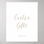 Minimale Gold-Kaarten en cadeaubonborden Poster (Voorkant)