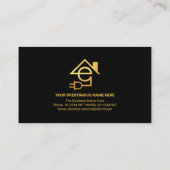 Minimale Gold Line-elektricien Visitekaartje (Achterkant)