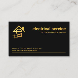 Minimale Gold Line-elektricien Visitekaartje