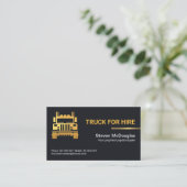 Minimale Gold Line Long Haul Freight Trucking Visitekaartje (Staand voorkant)