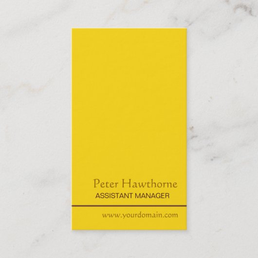 Minimale Gold Minimalist Professional Visitekaartje (Voorkant)