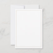 Minimale Gold Simple RSVP-kaart RSVP Kaartje (Achterkant)