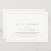 Minimale Gold Typografie Horizontale Vrijgezellenf Kaart (Voorkant / Achterkant)