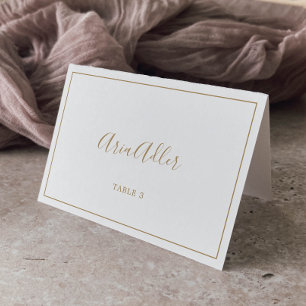 Minimale Gold Wedding Place-kaarten Kaart
